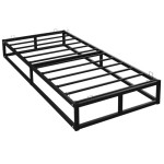 (Single, Black) Heavy-Duty Platform Bed Frame - Strong Weight Capacity, Easy to Assemble